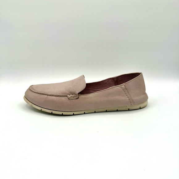FRYE MOCASSINS SLIP ON SHOES PINK PASTEL SHOE LEATHER SHOE MADE IN INDIA SIZE 10 - Picture 3 of 13
